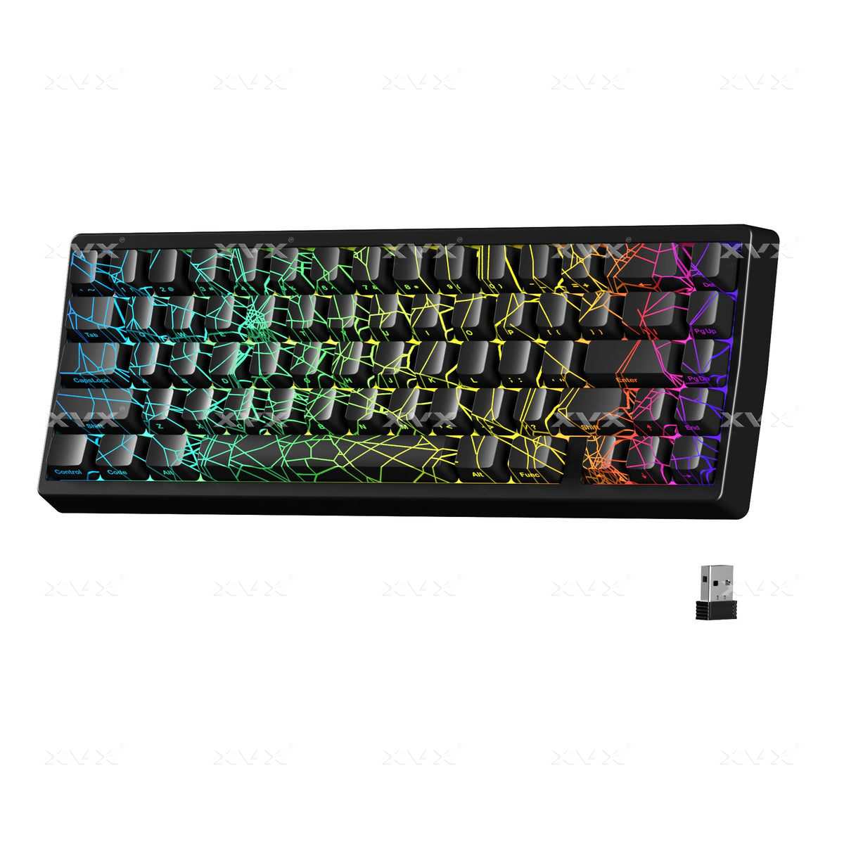 XVX M67 JadeStone Mechanical Keyboard With IMD-Tech Keycaps (Stellar White)