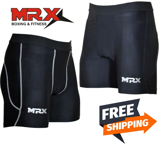 MRX Men’s Compression Shorts Running  Gym Sports Fitness Active Wear