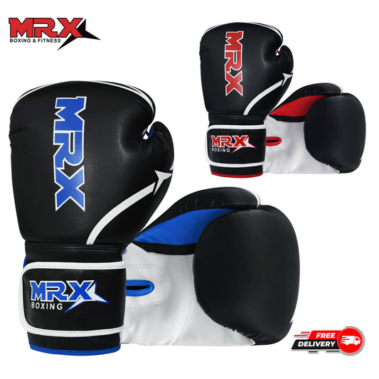 MRX Boxing Gloves Fighting Sparring Training Adult Junior Black Red Blue