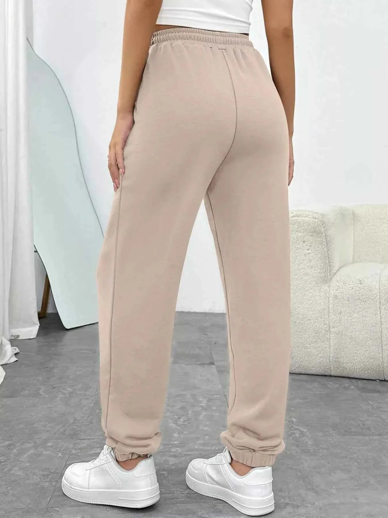 Drawstring Waist Joggers