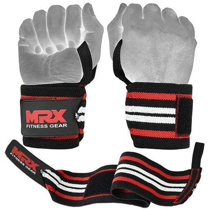 MRX Power Weightlifting Wrist Wraps Premium Quality Bodybuilding Gym Workout Straps