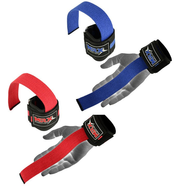 2 Pairs MRX Weight Lifting Straps with Wrist Support for Men & Women Gym Workouts