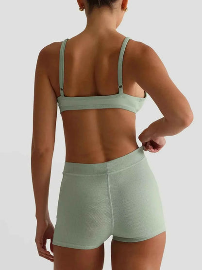 Seamless Bra and High Waist Shorts Active Set