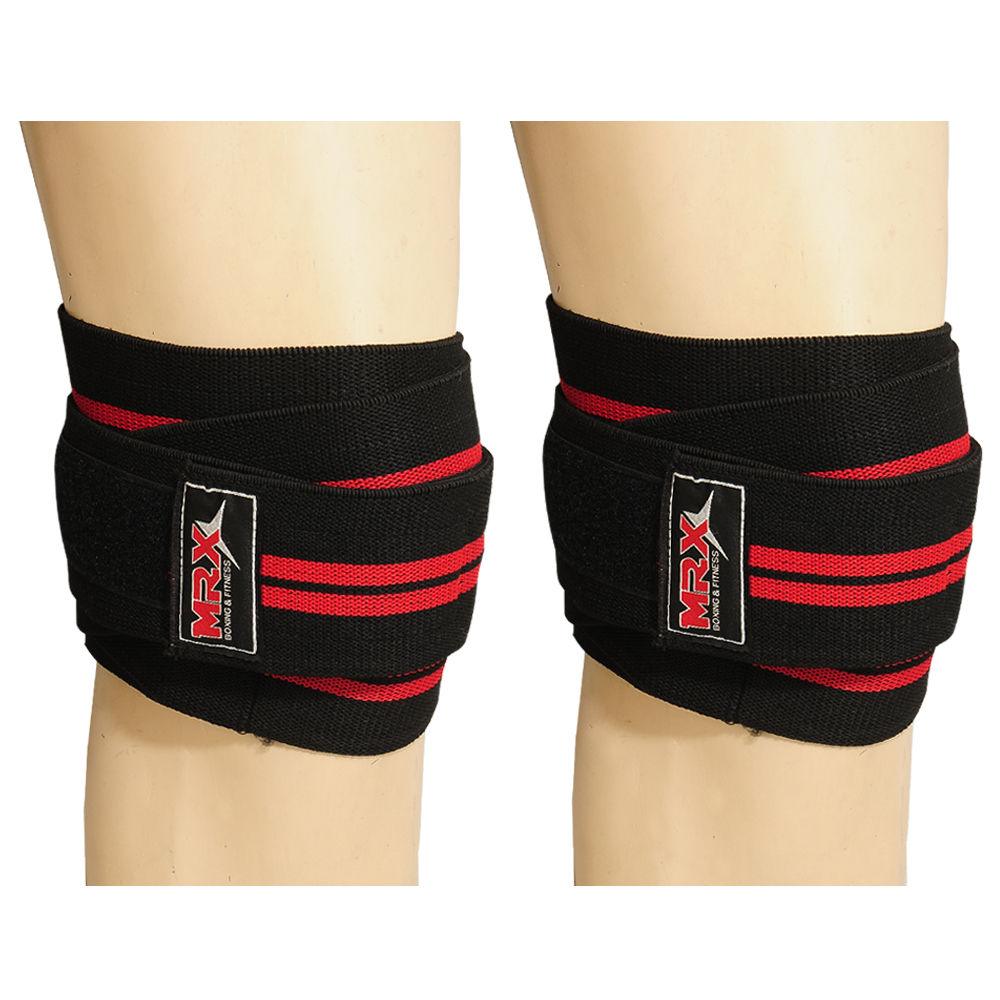 MRX Weight Lifting Knee Wraps Bodybuilding Gym Workout Lifting Wrap