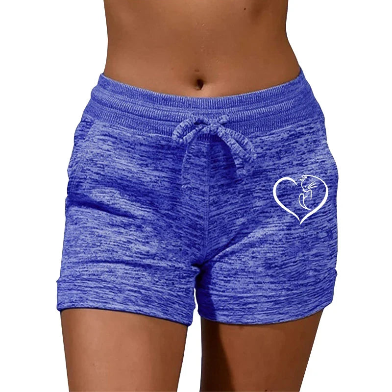 SunnyStride Women's High-Waist Sport Shorts