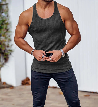 StriveFit Men's Stripe Gym Tank - Summer 2026