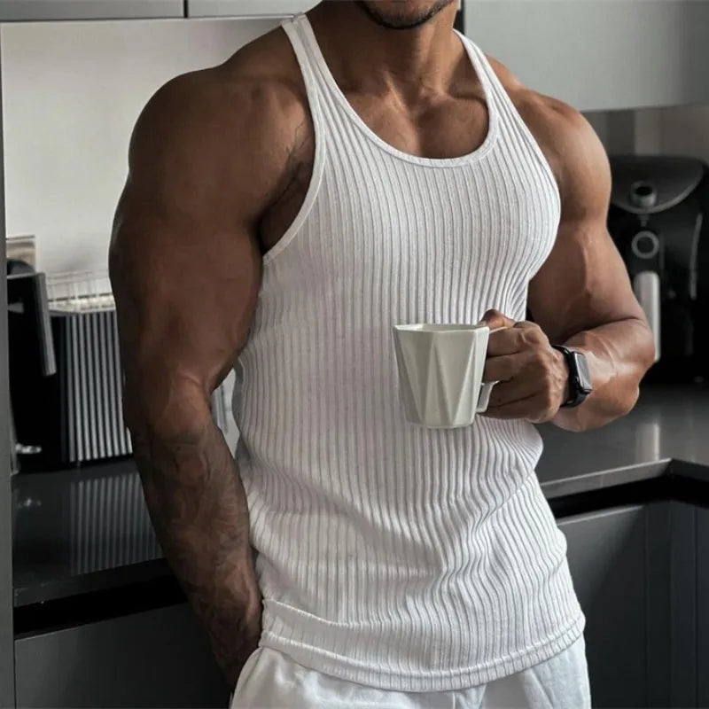 StriveFit Men's Stripe Gym Tank - Summer 2026