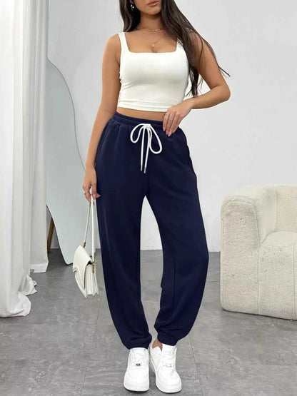 Drawstring Waist Joggers