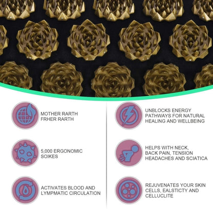 ZenSpike™ Acupressure Mat & Pillow Set – Natural Pain Relief, Deep Relaxation, Anytime, Anywhere